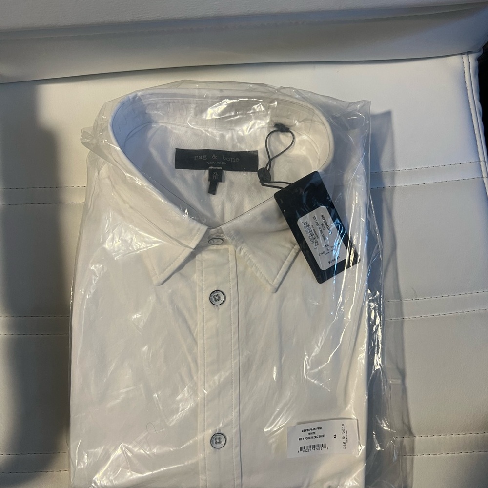 BRAND NEW Rag And Bone Fit 1 Cotton Poplin Zac Shirt Size Xl